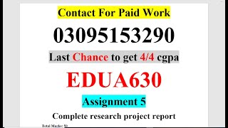 edua630 assignment 5 solution 2026 | edua630 assignment 5 | edua630 assignment 5 solution