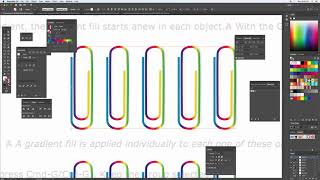 Spreading a single gradient across multiple objects