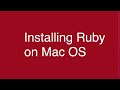 Installing Ruby on Mac OS