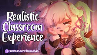 Flirty Classmate Chats With You✏️Classroom ASMR | (F4A, stationary sounds, soft spoken, whispers)