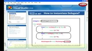 Learn C Sharp C# Net Framework | How to Instantiate Delegate