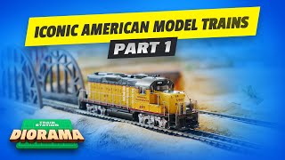 Powerful American Model Trains – Amtrak \u0026 EMD GP20 \u0026 EMD-SD40-2 Ride Through the Diorama