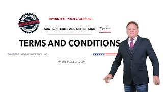 Term and Conditions, why does the auctioneer say this before the auction