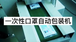 一次性平面口罩自动包装机械 医用口罩打包套袋机Disposable plane mask automatic packaging machine