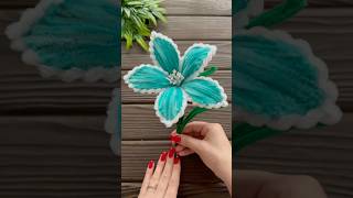 Beautiful Craft Ideas Flower With From Chenille Wire