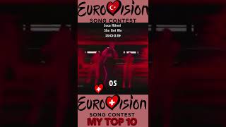 EUROVİSİON | Switzerland 🇨🇭 | MY TOP 10 | #switzerland  #eurovison #unitedbymusic #esc #shorts