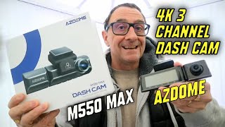 Introducing The Azdome M550 Max: The Ultimate 3-channel Dash Cam With 4k Quality!