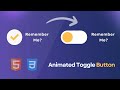 Toggle Button Using HTML And CSS |  Custom Checkbox