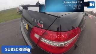 Brabus E-Classe 800 HP 6.5 V12 BiTurbo vs Mercedes C63 AMG