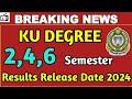 kakatiya university degree 2,4,6 sem results release date 2024|bhuwantv