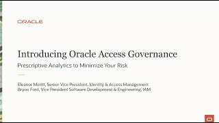 Introducing Oracle Access Governance