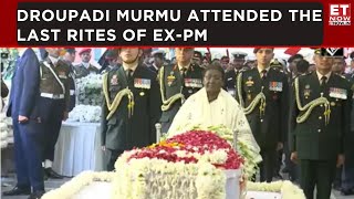 President Droupadi Murmu Arrived At Nigam Bodh Ghat To Pay Tribute To Manmohan Singh | Top News