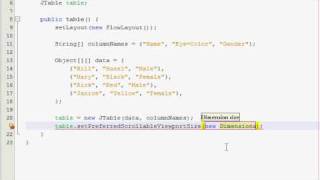 Java GUI Tutorial 19 - JTable