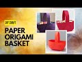 How to make paper origami Basket | Ayesha's Creativities Arts & Crafts