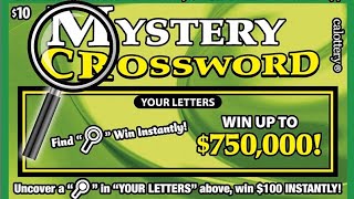 Mystery Crossword 🔎🤩💰💰💰#shorts #calottery #scratchers #win #scratchofftickets #scratchcards #lottery