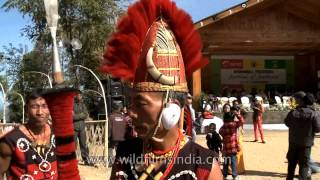 Yimchunger Naga tribes dressed to the teeth - Hornbill festival, Nagaland