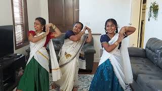 Medaponnaniyum konna pookkaniyayi - onam Dance - 3 Generations - onam vibes ♥️