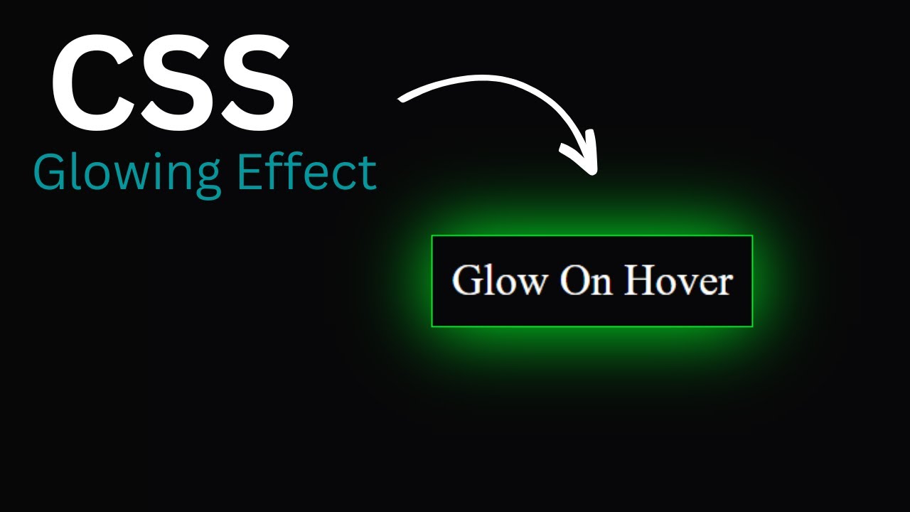 Css Glowing Button Hover Effect Html Css Tutorial Youtube