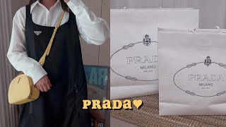 Prada 22SS Shopping😎🖤  Mini dress, Bucket hat✨