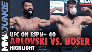 No issues for Andrei Arlovski, Tanner Boser on scale | UFC on ESPN+ 40 weigh-in highlight