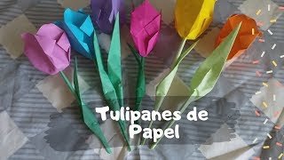 Tulipán de papel - fácil y bonito – Flores de papel fáciles de hacer