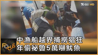 中漁船越界捕撈猖狂 年偷祕魯5萬噸魷魚 ｜方念華｜FOCUS全球新聞 20220513