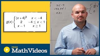Graph piecewise functions three equations