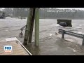 Fierce Winds, Strong Storm Surge At South Island Landing From Hurricane Ian