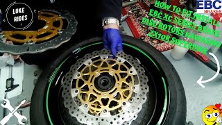 2015 Kawasaki ZX10R SuperBike / How To Fit Install EBC XC Series Brake Discs Rotors