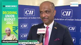 Deepak Shetty, CEO and MD JCB India Reacts To The Budget | Union Budget 2025