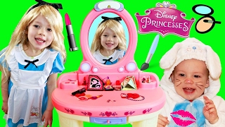 Princess In Real Life IRL Makeover Dress Up Alice & Bunny Costume Table Top Vanity Mirror Makeup