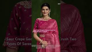 #Crepe Georgette Banarasi Crush Two Types Sarees #Shri kailash Creation Tamilnadu India 7448754576