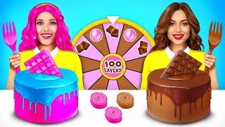 Bubble Gum vs Chocolate Food Challenge | Blowing Battle With a Giant Gum by RATATA