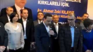 Ahmet Zeki KILAVUZ KIRKLARELİ MİLLETVEKİLİ ADAY ADAYLIĞINI AÇIKLADI