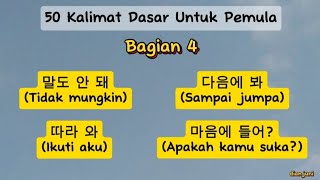 Belajar Bahasa Korea: 50 Kalimat Dasar Untuk Pemula (Formal & Informal) Bagian 4 #belajarbahasakorea