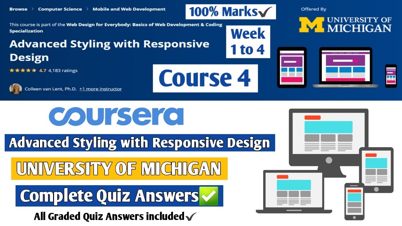 Advanced Styling With Responsive Design | Coursera | Web Design For ...