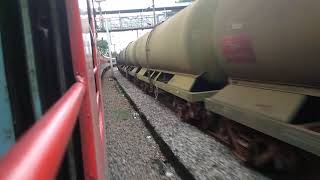 02284 Duronto special speeding past tanker wagons at Pattambi Railway Station | Theevandi pranthan.