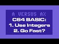 Optimizing With Integers in Commodore 64 BASIC?