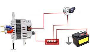 12v 100A Mitsubishi Alternator Wiring Diagram | How to Wiring 3 pin Alternator