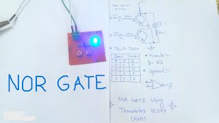 NOR gate practical using Transistor BC547 | NOR GATE ka Practical | #NORgate