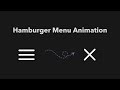 Hamburger Menu Icon with Animation using HTML, CSS, JavaScript