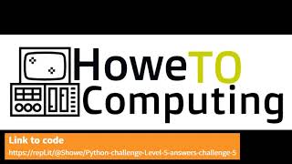 Python challenges level 5 challenge 5