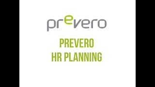 Prevero HR Planning Demonstration