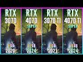 RTX 3070 vs RTX 4070 SUPER vs RTX 3070 TI vs RTX 4070 TI SUPER - Test in 20 Games