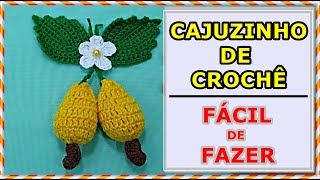 CAJÚZINHO DE CROCHÊ 🍐 - PARA APLIQUE! PASSO A PASSO!!!