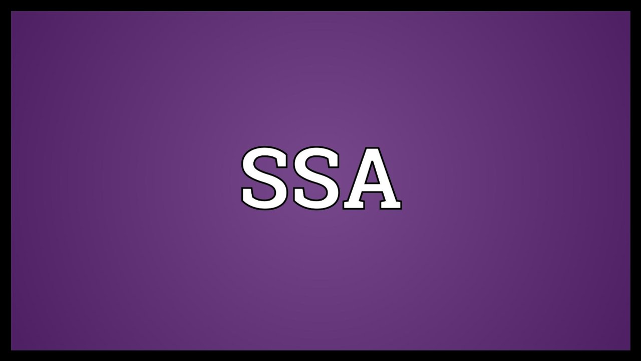 SSA Meaning - YouTube