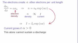 Lecture 12 -Ambipolar diffusion,  Paschen's law, breakdown voltage,  secondary electrons