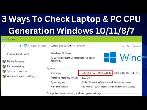 3 Ways To Check Laptop & PC CPU Generation In Windows 10/11/8/7  check  Intel processor generation
