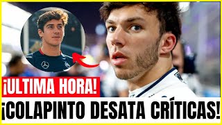 🏎️ ¡POLÉMICO! GASLY CRITICA DURAMENTE EL FICHAJE DE COLAPINTO EN ALPINE Y SU ROL SECUNDARIO 💣