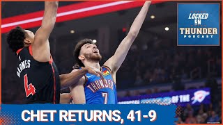 Chet Holmgren Returns as OKC Thunder Beats Raptors